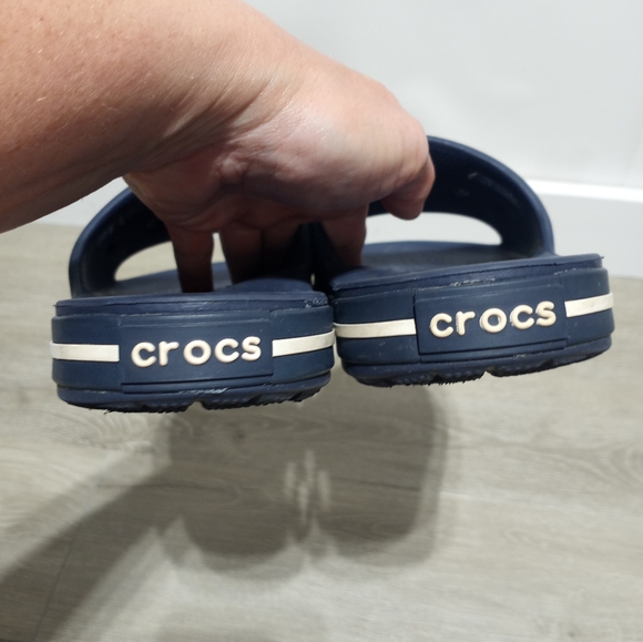Crocs Contraband III Slide Sandals Navy Blue Men's 7 Womans 9 - Picture 3 of 7